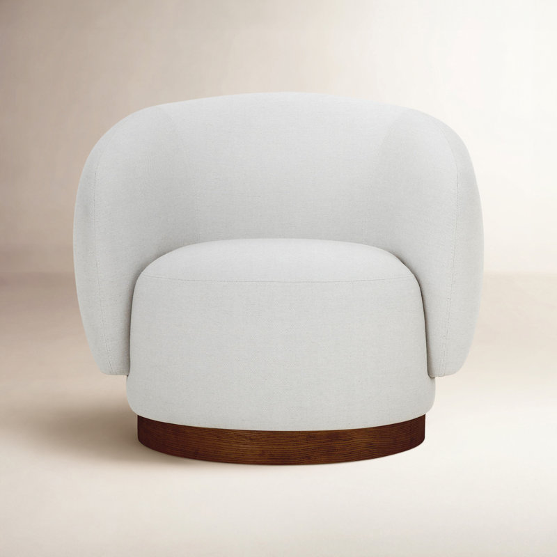 Fauteuil pivotant Elliott, Bois brun foncé