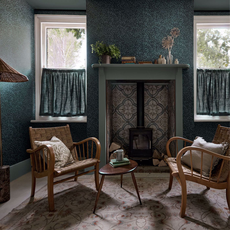 Emerys Willow Wallpaper, Emery Blue