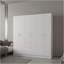 Armoire blanche à 6 portes avec tablette et tiroir