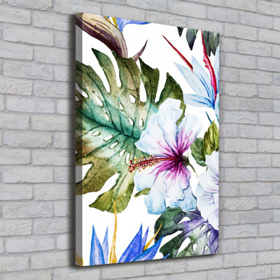 Hawaiian Flowers - Wrapped Canvas Print