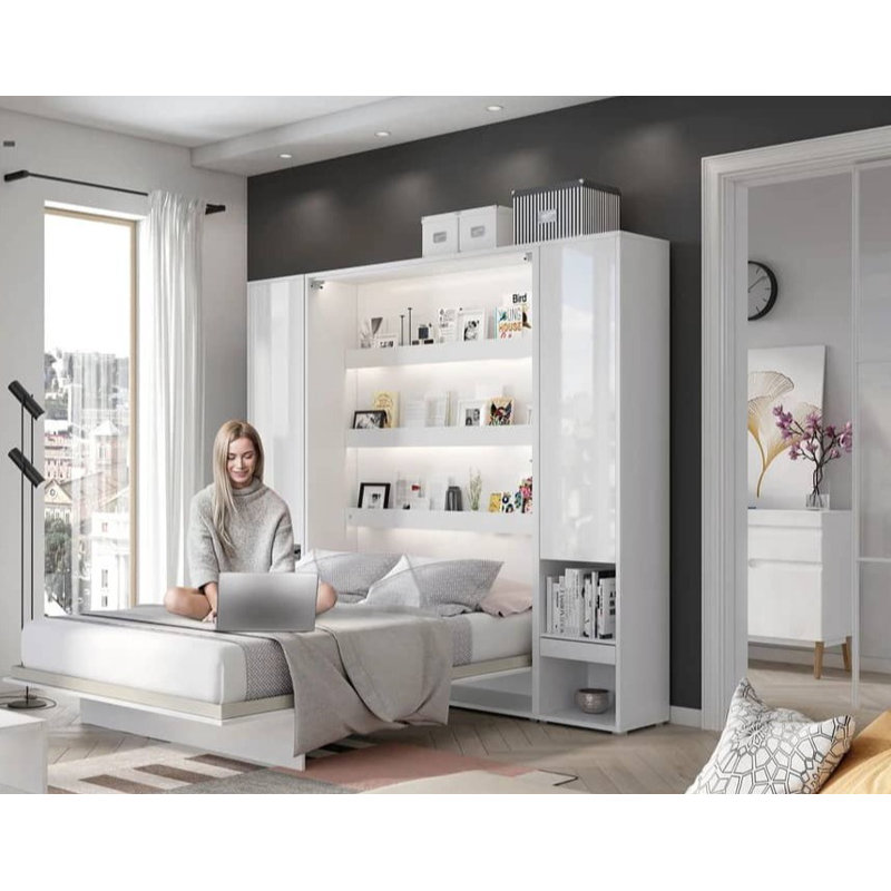 Naeva Bed, White Gloss