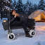 Chariot pliant avec siège de banc et capacité de protection de brevet de 500 lb - Chariot utilitaire pliable 3-en-1 avec pneus de plage tout terrain pour le camping, comprend 1 sac de glace, plage, épicerie, extérieur, noir-123115860