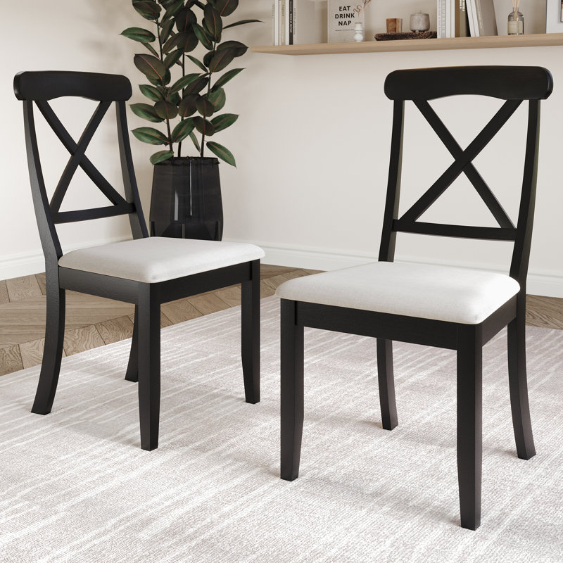 Ocossio 18.90'' H Upholstered Parsons Chair, Black