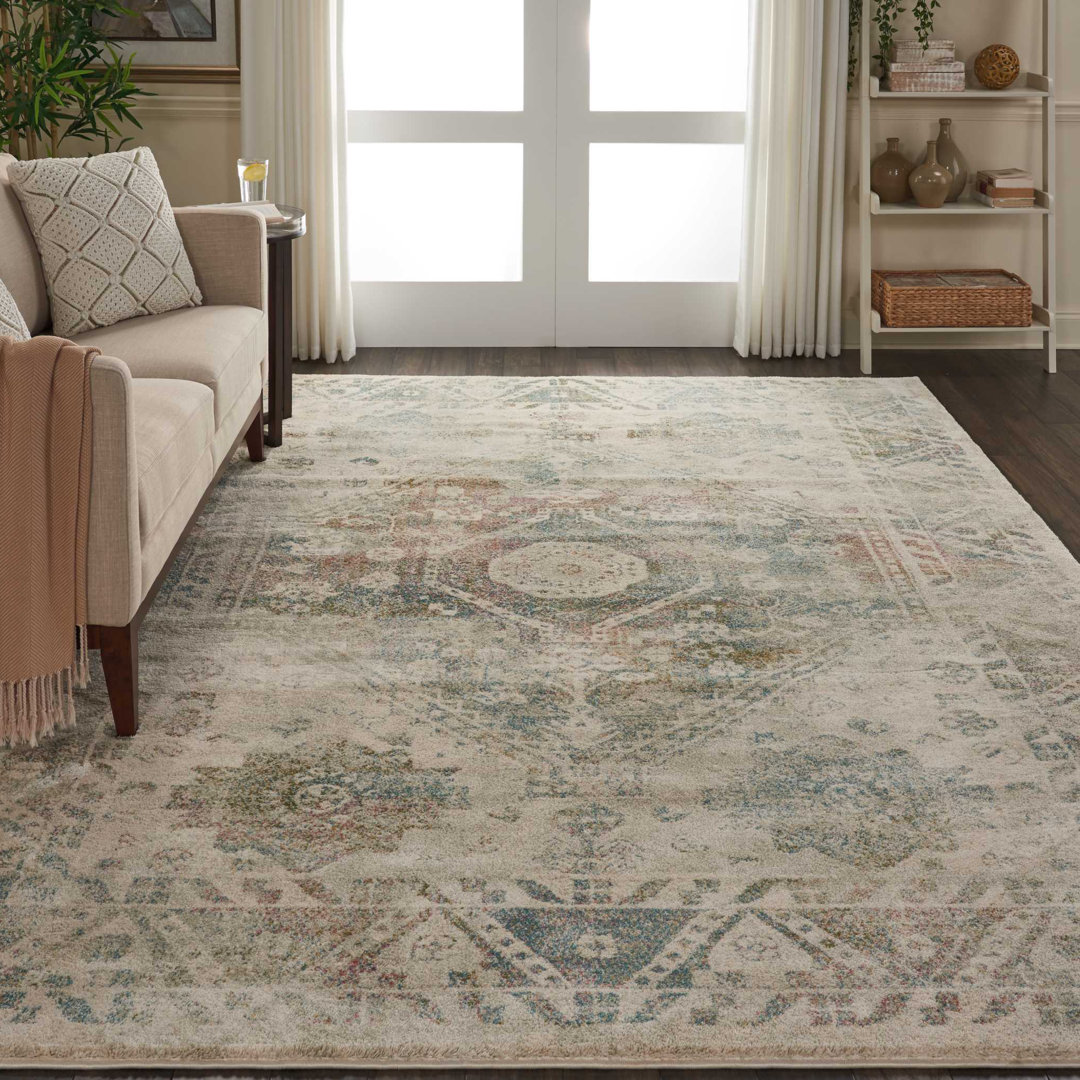 Dreya Moroccan Cream Area Rug Bungalow Rose Rug 