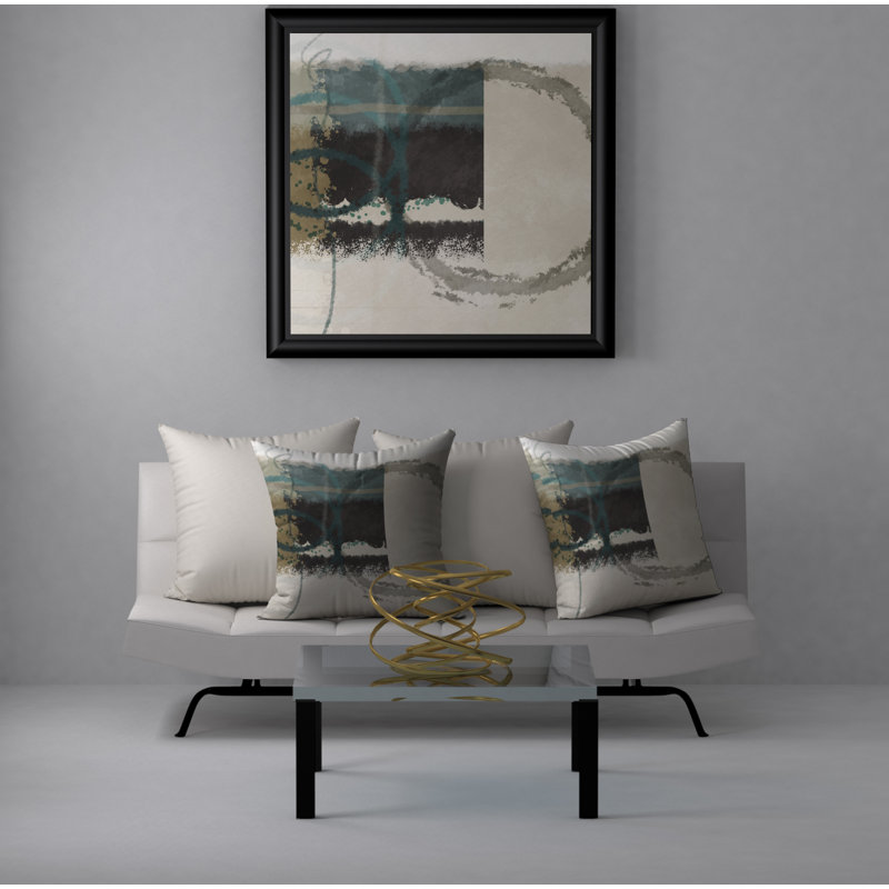Abstract Reversible Throw Pillow, 24" x 24"