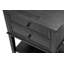 Table d'appoint Valencia - Table de chevet rectangulaire avec 2 tiroirs pour la chambre à coucher, noir brossé-5072101