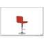 Élégant tabouret de bar rouge réglable avec siège rembourré, parfait pour les cuisines et les bars modernes, combinant style et confort.