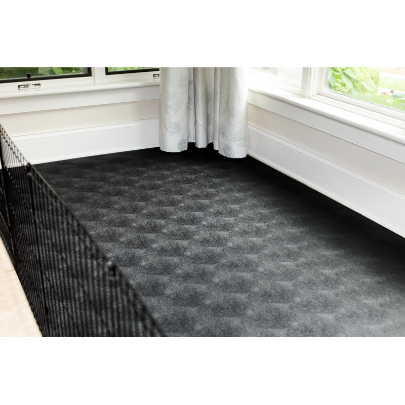 Midnight Black Vinyl Pet Floor Protector for Indoor and Outdoor Use