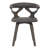Howzell Wooden Dining Chair Upholstered In Leather With Stained Poplar Wood Frame And Open-Back Design Howzell Collection-1659430274