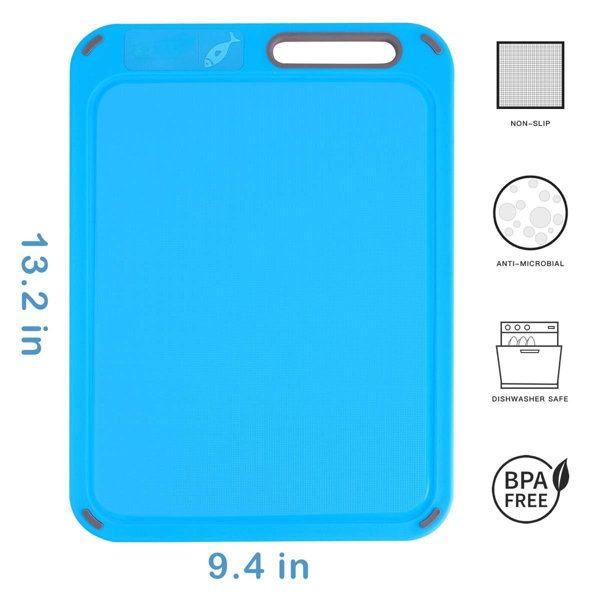 Colorlife Box ColorLife Plastic Cutting Board, Set Of 4 With Storage Stand, Colour ...