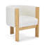 Chaise rembourrée en bois massif Rolip 