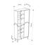Tahereh Curved 5 Tier Tall Bookcase With 1 Door – 175.5 Cm-67595903