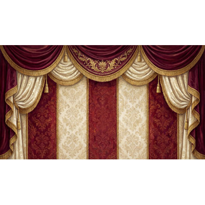 Papier peint baroque européen théâtral drapé théâtral
