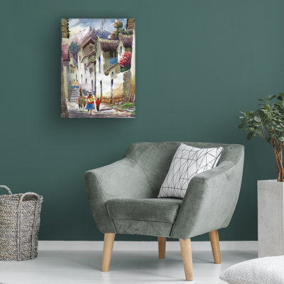 Art mural sur toile tendue - "Cuzco I" de Jimenez pour décoration de salon, de chambre à coucher ou de bureau - 35 x 47