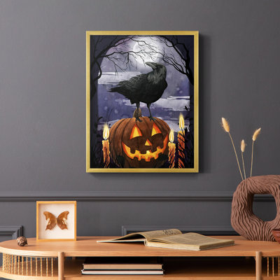 «Midnight Magic I», reproduction encadrée - bois massif