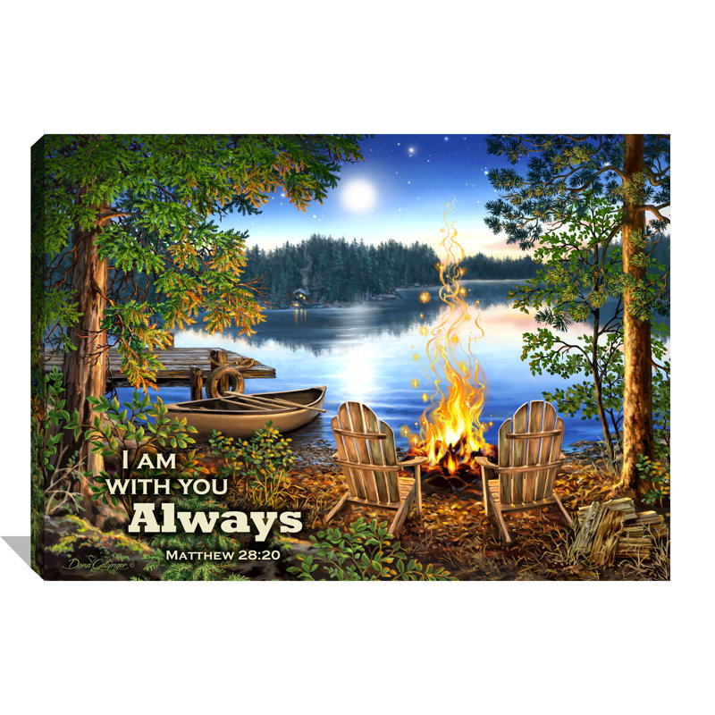 Art mural sur toile Lakeside, H 10 po x l 14 po x P 0,75 po