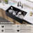 Glim Deep Single Bowl Fireclay Farmhouse Kitchen Sink with Sink Grid and Basket Strainer in Black-91418875