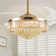 Houstyn Dimmable Crystal Ceiling Fan with LED Lights and Remote Control