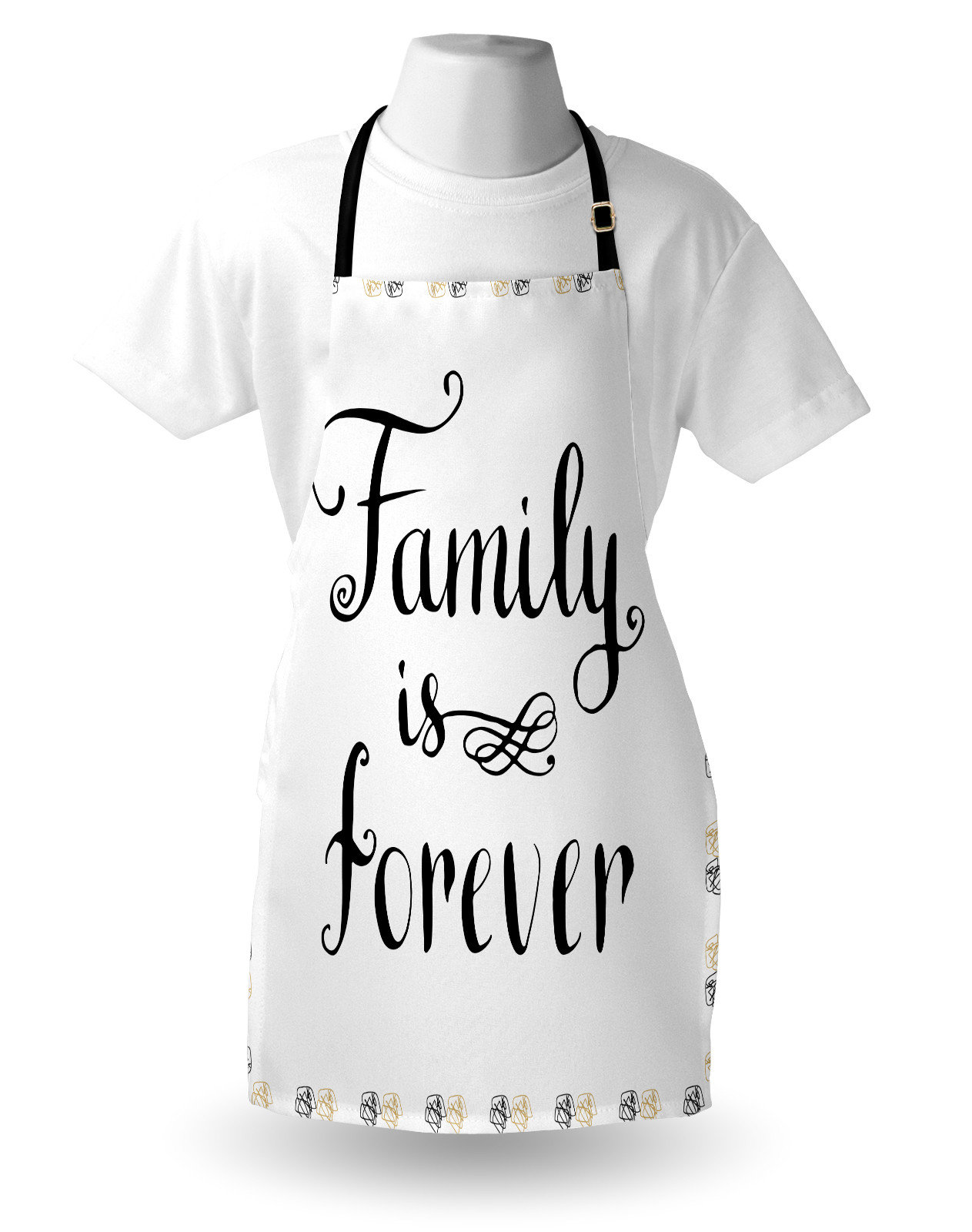 East Urban Home Retro Apron Unisex, Family Words Ink Sketch, Adult Size ...