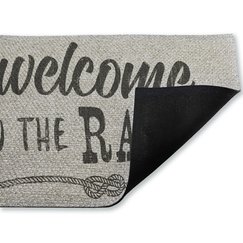 Welcome To Ranch Entry Outdoor Door Mat, design by CAD Designs, 18"x30"