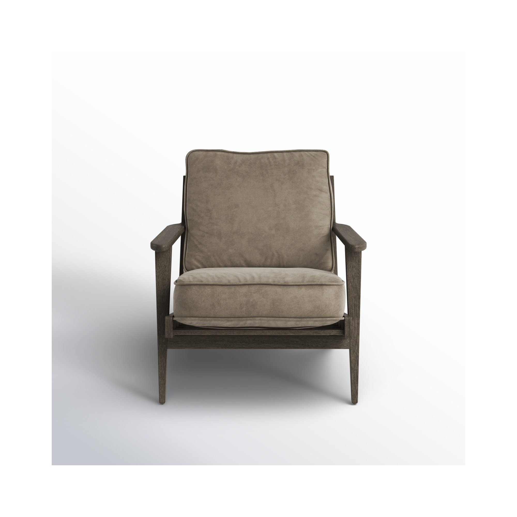 Roxy Upholstered Armchair, Light Olive Velvet