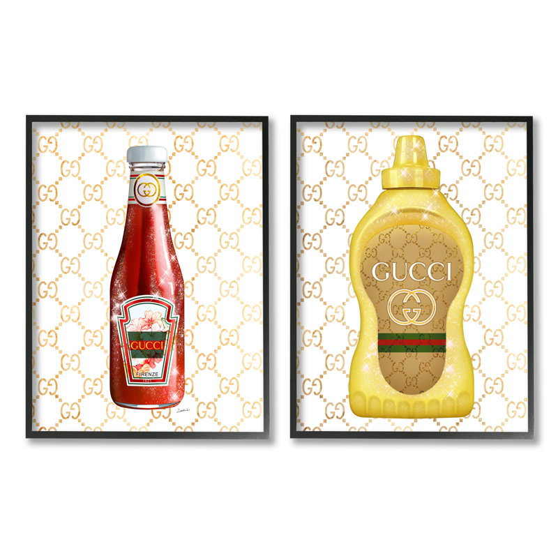 Étincelles de cuisine Fashion Kitchen Condiments, Giclée encadrée noir minuit, H 14 po x l 22 po x P 1,5 po