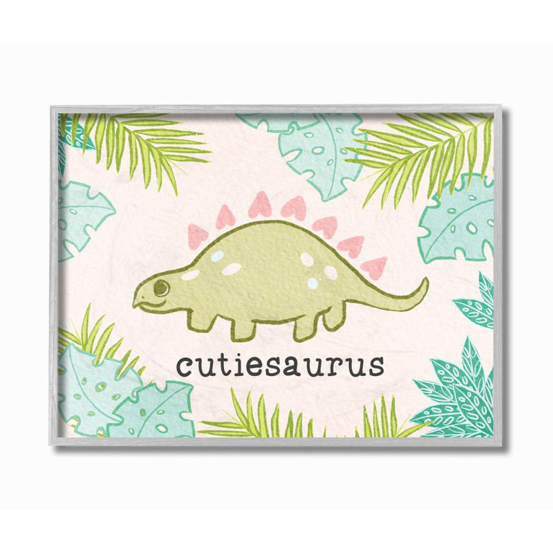 Baltes Cutiesaurus Dinosaur Kids Design, Estampe numérique Farmhouse, H 16 po x l 20 po x P 1,5 po