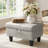 Rectangular Storage Ottoman Bench With Hinged Lid, Faux Leather Footrest For Living Room, Bedroom, Entryway, Silver Gray, 28.5"X19"X17.5"-2138564178