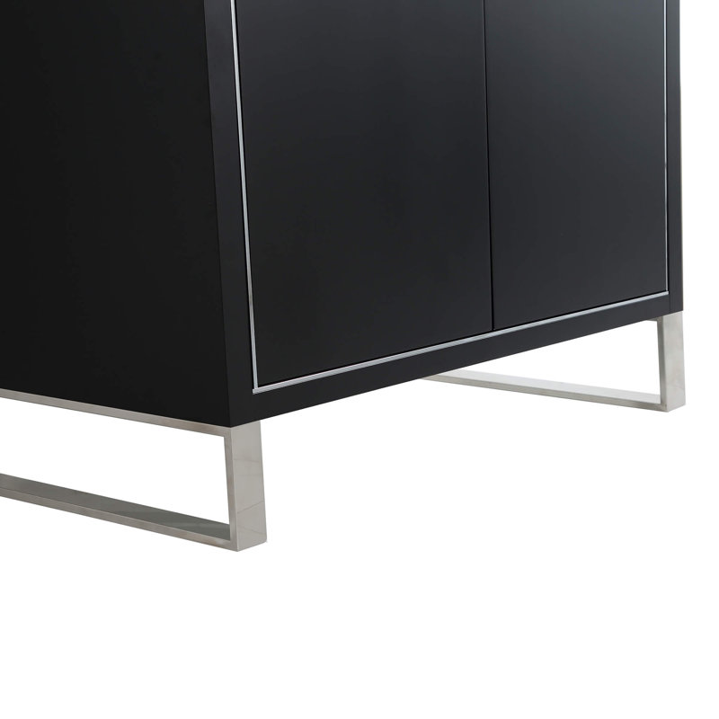 Geryl Free Standing Single Bathroom Vanity with Stone Top, Black Matte, Chrome, 30"W