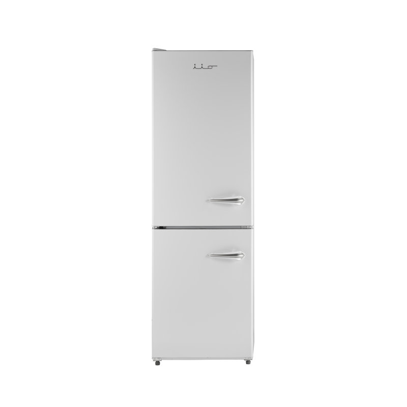 Réfrigérateur à congélateur inférieur 23 pi cu 11 pi Retro, Gauche, Blanc