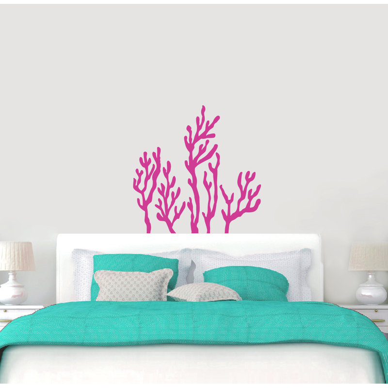 Nautical & Beach Non-Wall Damaging Wall Decal, Hot Pink