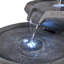 Fontaine d'extérieur à niveaux Pagoda avec 3 DEL blanches
