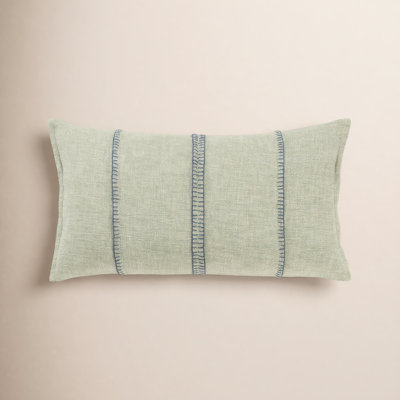 Epoch 26" x 14" Embroidered Throw Pillow
