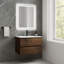 Meuble-lavabo mural en noyer avec lavabo en céramique, conception flottante et tiroirs à fermeture silencieuse - pré-assemblé-1513554056-1513554054