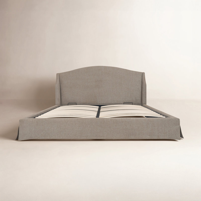 Weston King Storage Bed Cream, Queen, Brown