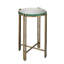 Metrical Iron Side Table, Antique Brass