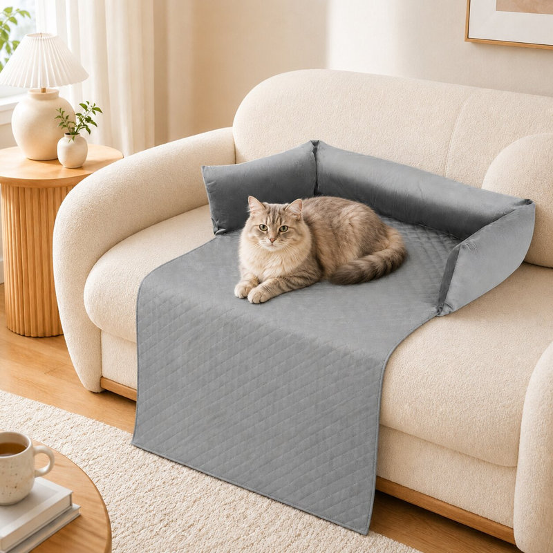 Coussin de protection pour canapé en peluche lavable, 45.27"W x 33.46"D x 5.31"H