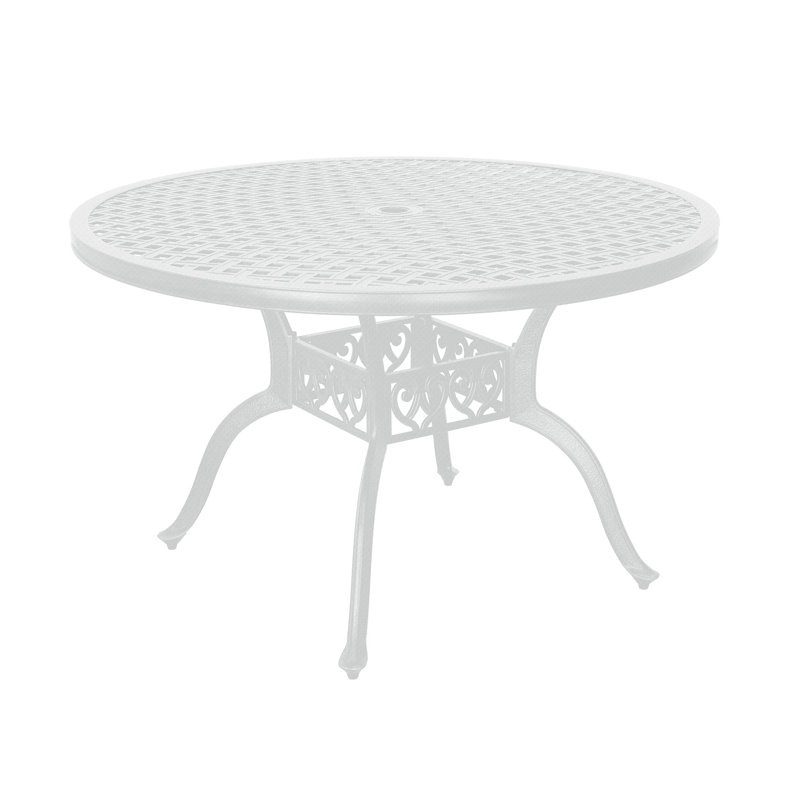 Table de salle à manger d'extérieur, Blanc / Blanc