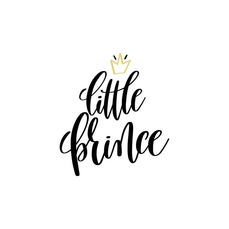 Little Prince Typ Gold Crown by Pixy Paper - Wrapped Canvas Gallery-Wrapped Canvas Giclée, 20.32 cm H x 30.48 cm W