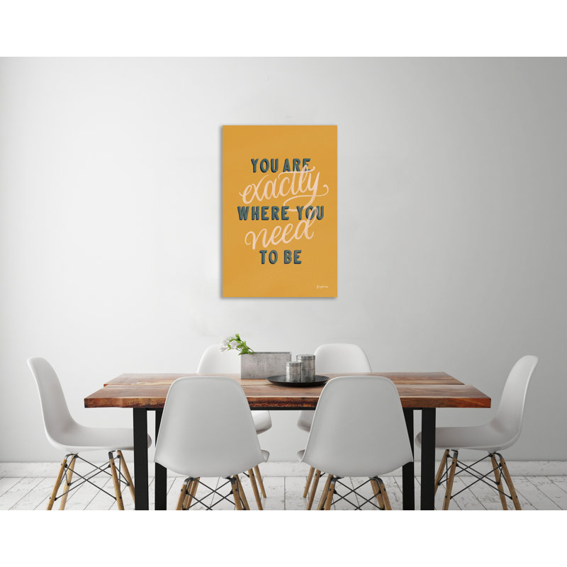 «You Are Exactly Where You Need To Be», toile tendue par Becky Thorns, H 36 po x l 24 po x P 1,5 po