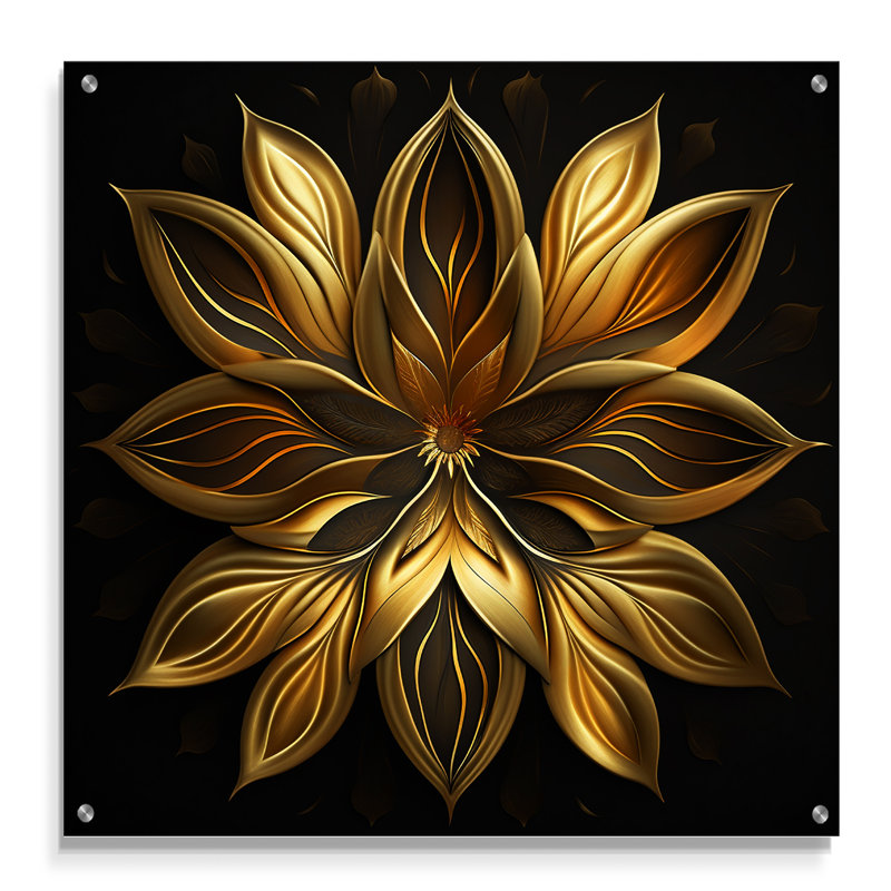 Diamondine - Lily Acrylic Wall Art, 16" H x 16" W