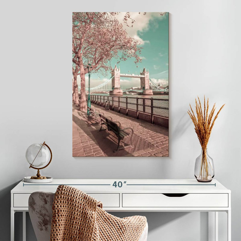 Lilie Thames Riverside And Tower Bridge, 30" H x 20" W