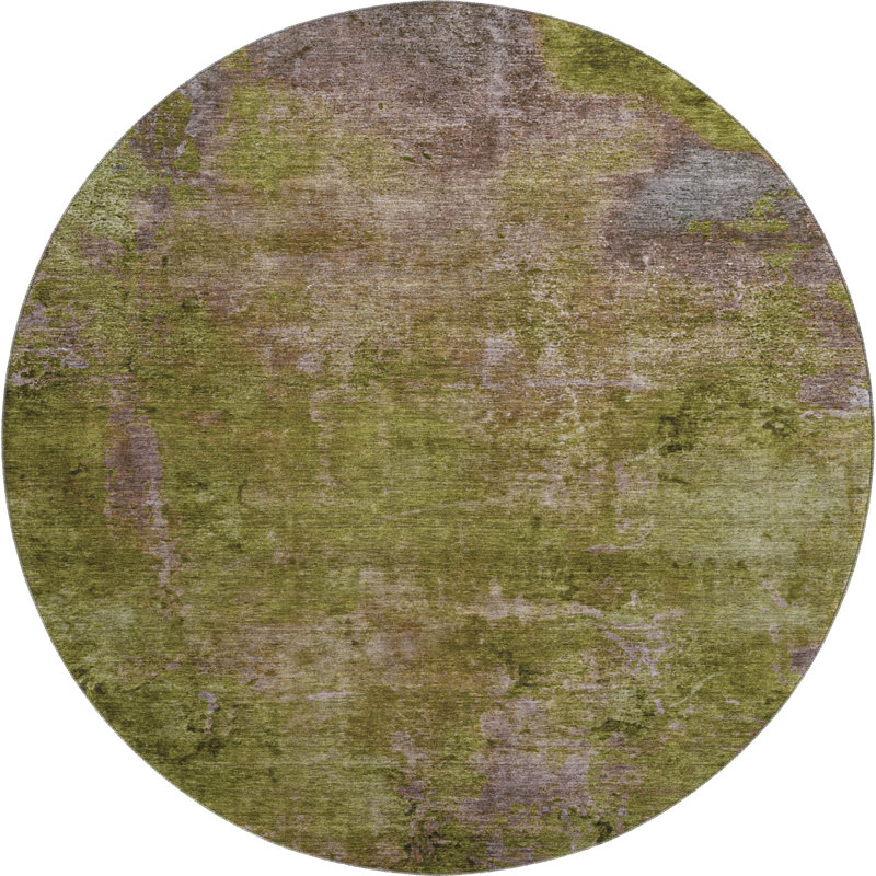 Premium Machine Washable Alijah AMF1287 Modern Rug, Round 8'