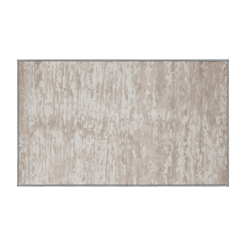 Tapis gris lavable à la machine, Rectangle 7 pi x 10 pi