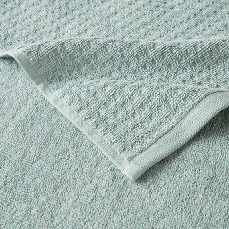 Dionne Cotton Waffle Jacquard Antimicrobial Bath Towel 6 Piece Set, Aqua