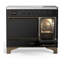 Cuisinière à induction de 40 pouces avec 6 éléments à induction en noir brillant (garniture brunie) Majestic III Series-124828868-124828871
