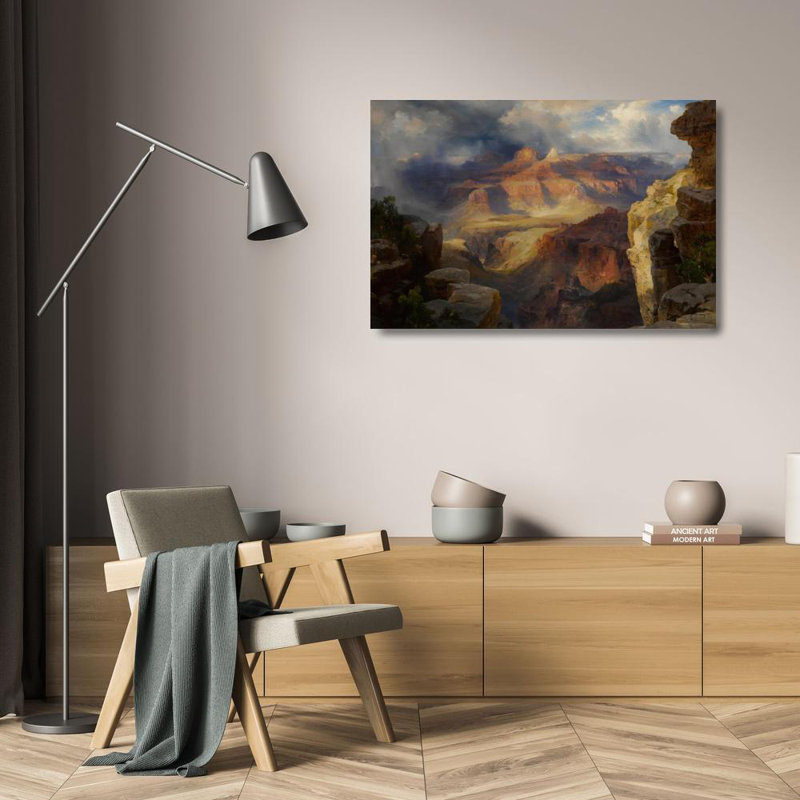 «Grand Canyon, Arizona» par Thomas Moran, toile tendue avec châssis, H 24 po x l 17 po