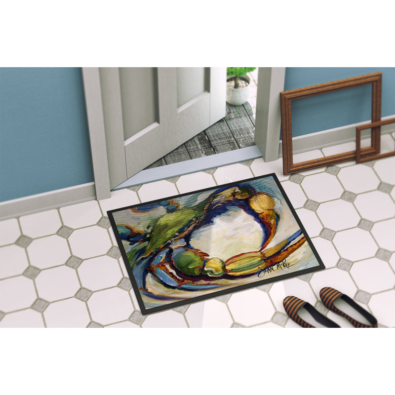 Paillasson antidérapant pour l’intérieur en crabe Dursley, Rectangle 2 pi x 3 pi