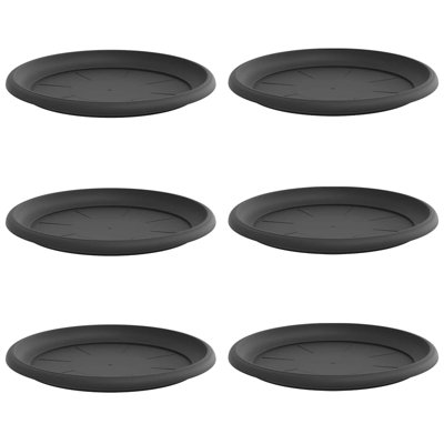 Round Flower Tray 6 Pcs Plastic