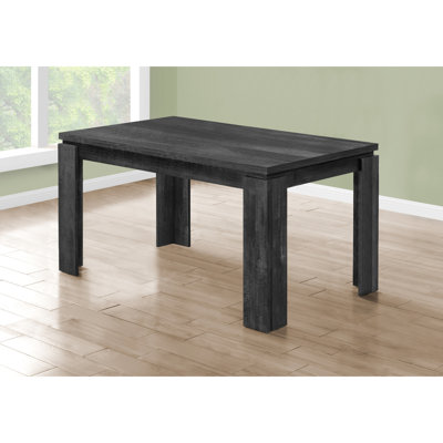 Modern 60" Rectangular Dining Table, Black Laminate Decoration, Essential For Kitchen & Room, Seats 6 Table Home, Laminate, Contemporary, Suits